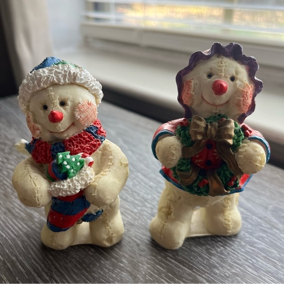 K’s Collection Vintage Snowmen Figurines set of 3 Christmas Winter Holiday Decor - Picture 3 of 5